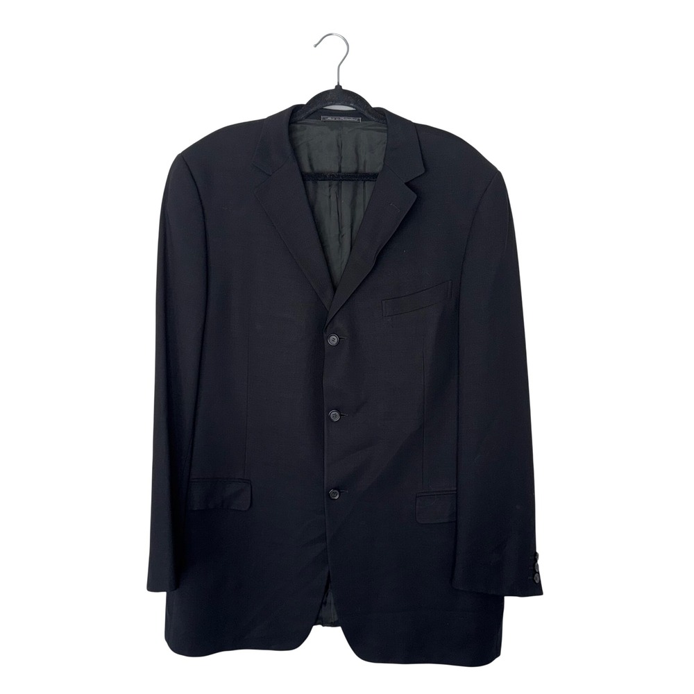 Ermenegildo Zegna Blazer Mens Black Excellent 3-Button Wool Soft Sport Coat
